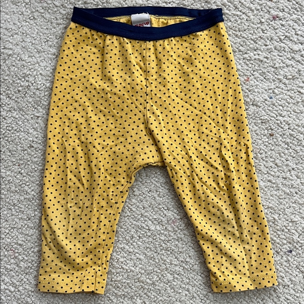 Yellow Polka Dot Kids Leggings
